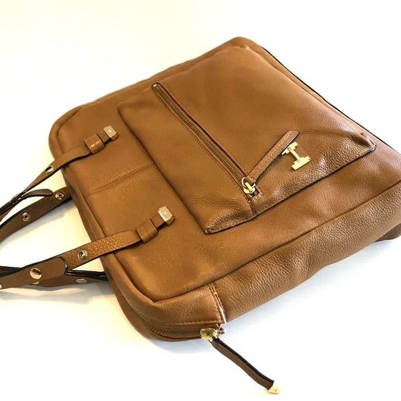 NWT Halston Heritage Pebble Leather Laptop Satchel. Never Used. Fits Up to 15” - Picture 4 of 12